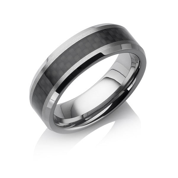 Tungstino Ring "Carbon Fiber Black" Wolframcarbid