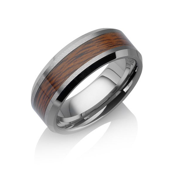 Tungstino Ring "Rosenholz" Wolframcarbid