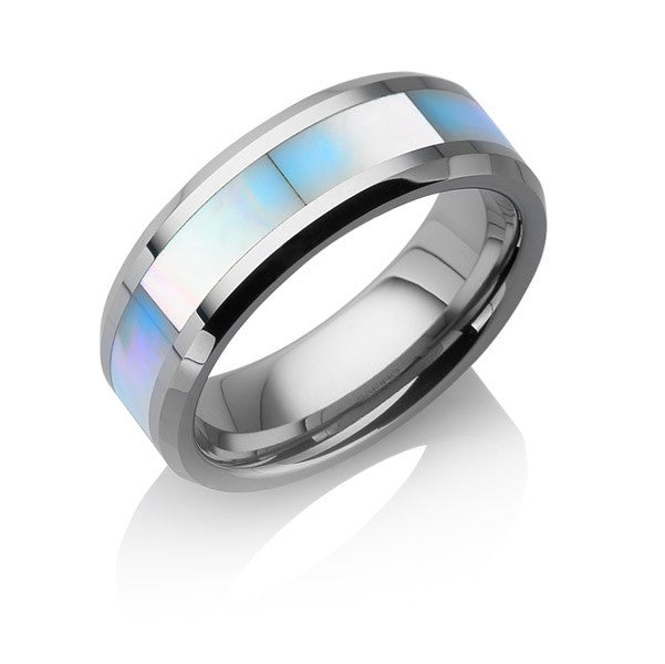 Tungstino Ring "Perlmutt" Wolframcarbid