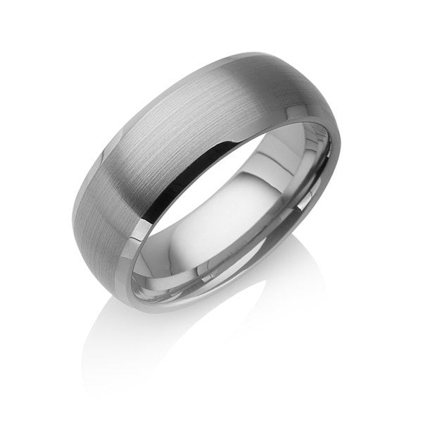 Tungstino Ring "Dome brushed" Wolframcarbid