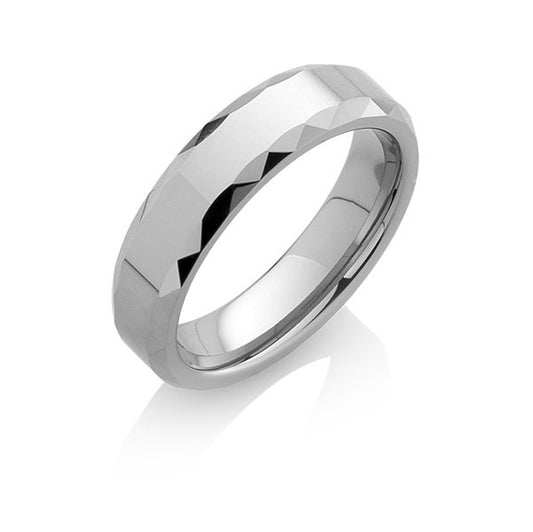 Tungstino Ring "Diamond Cut" Wolframcarbid
