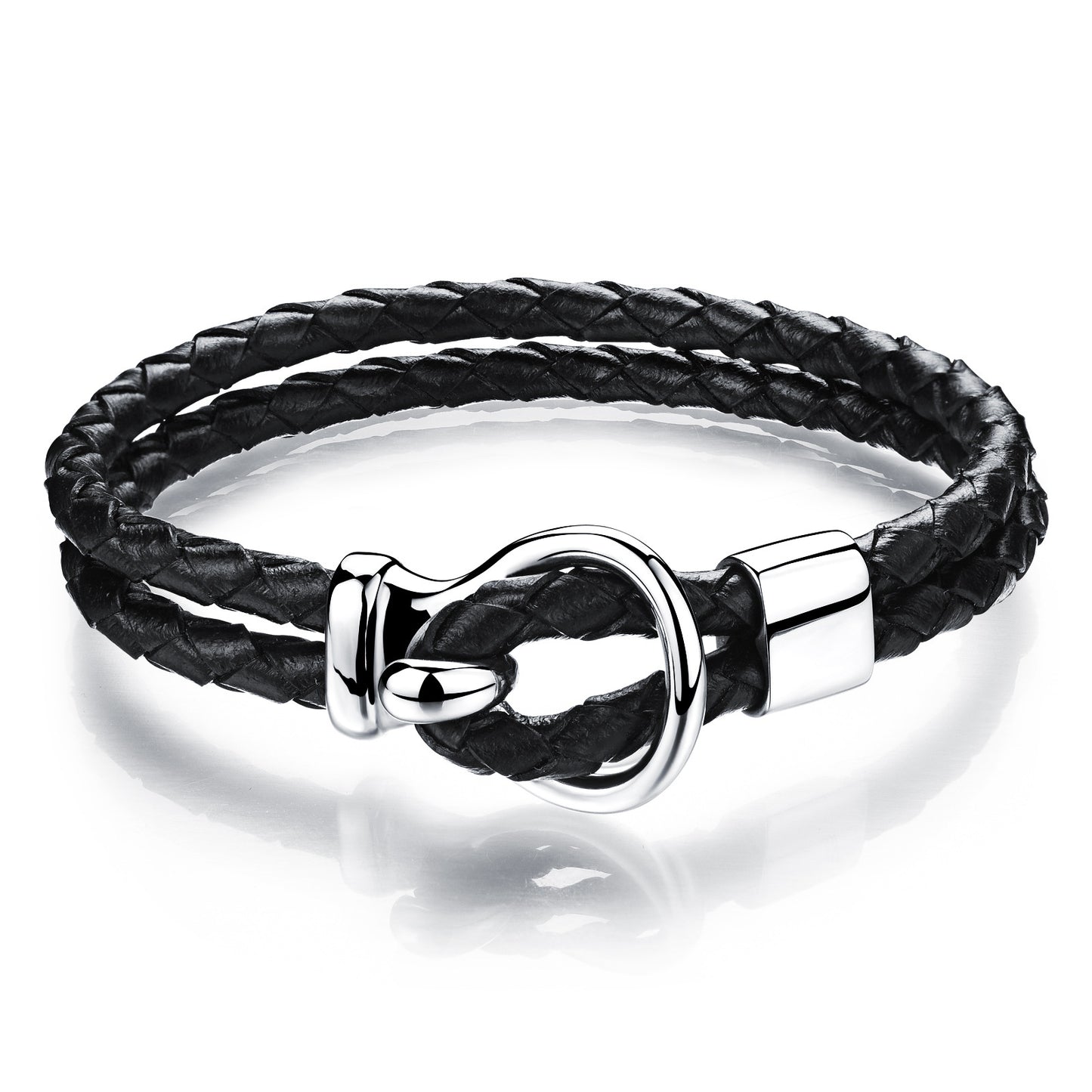 Lederarmband Hook Edelstahl