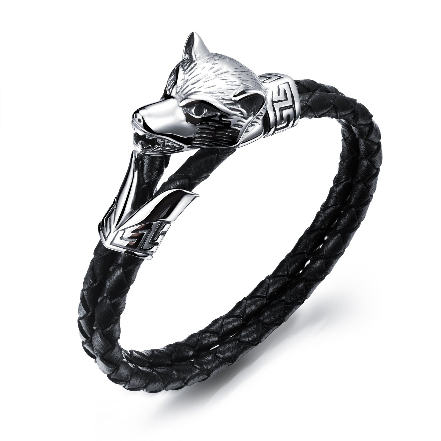 Lederarmband Wild Animal Edelstahl