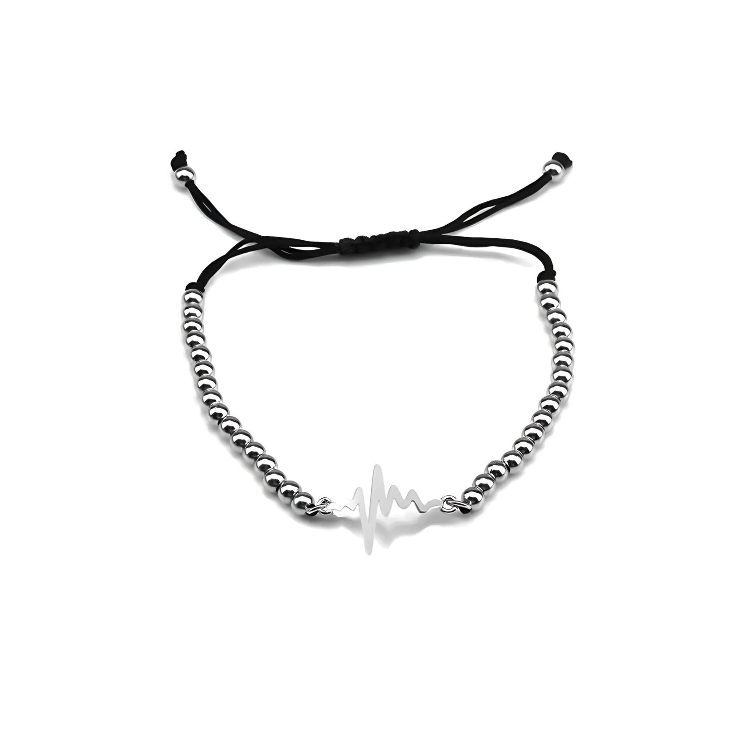 Edelstahl-Armband mit Herzschlag-Motiv