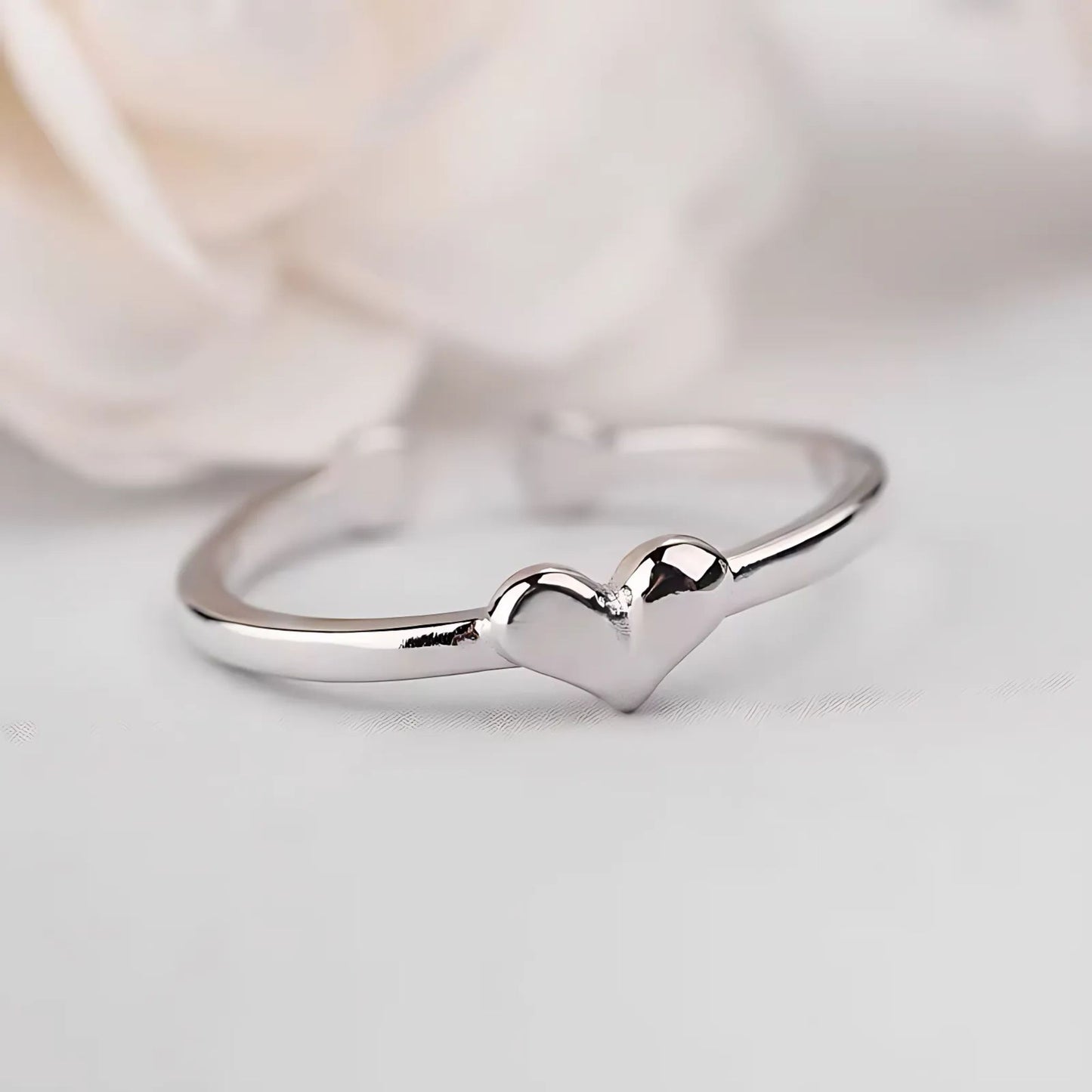 Herz Ring aus 925 Sterling Silber