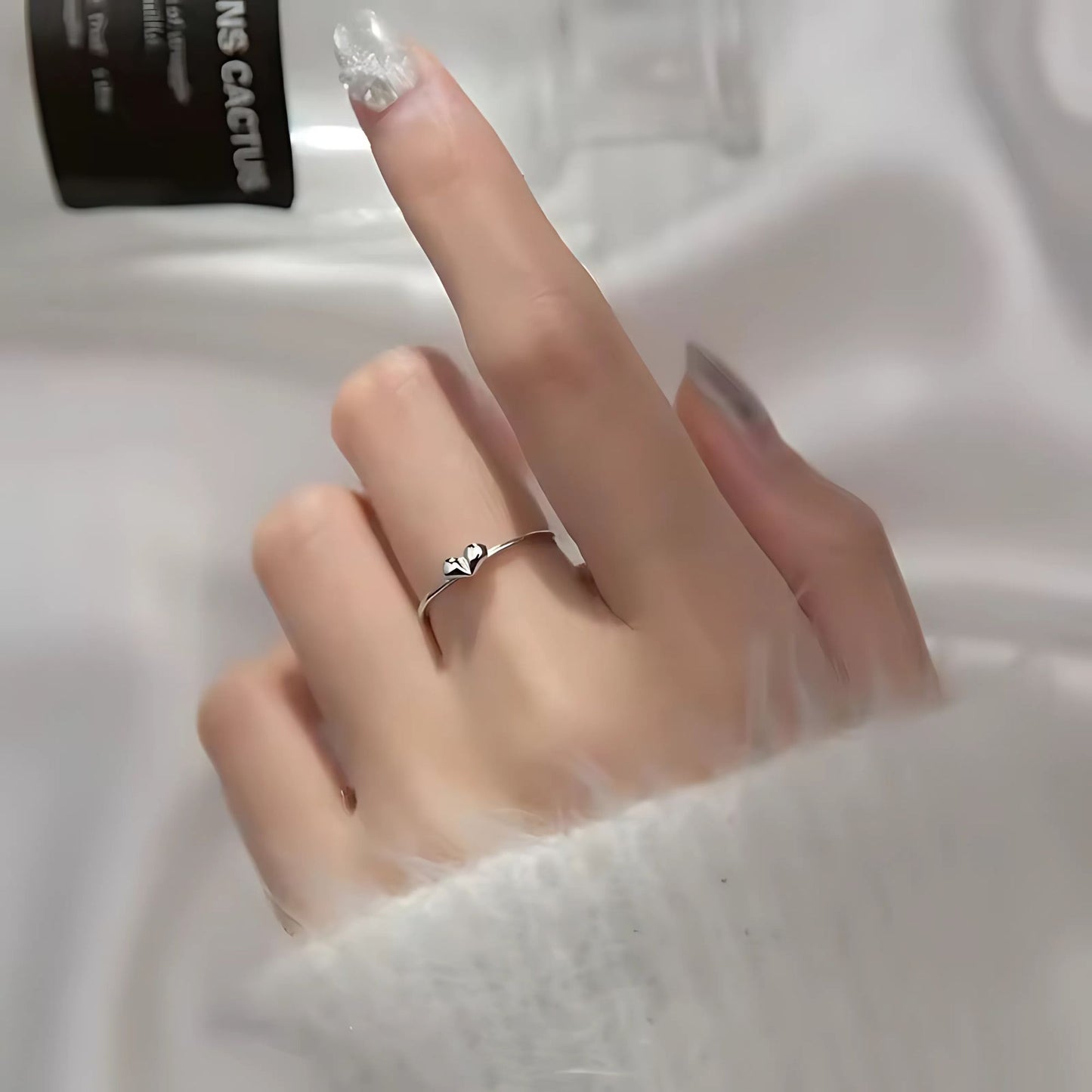 Herz Ring aus 925 Sterling Silber
