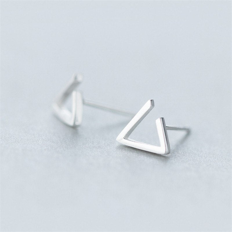 Open Triangle Ohrstecker aus 925 Sterling Silber