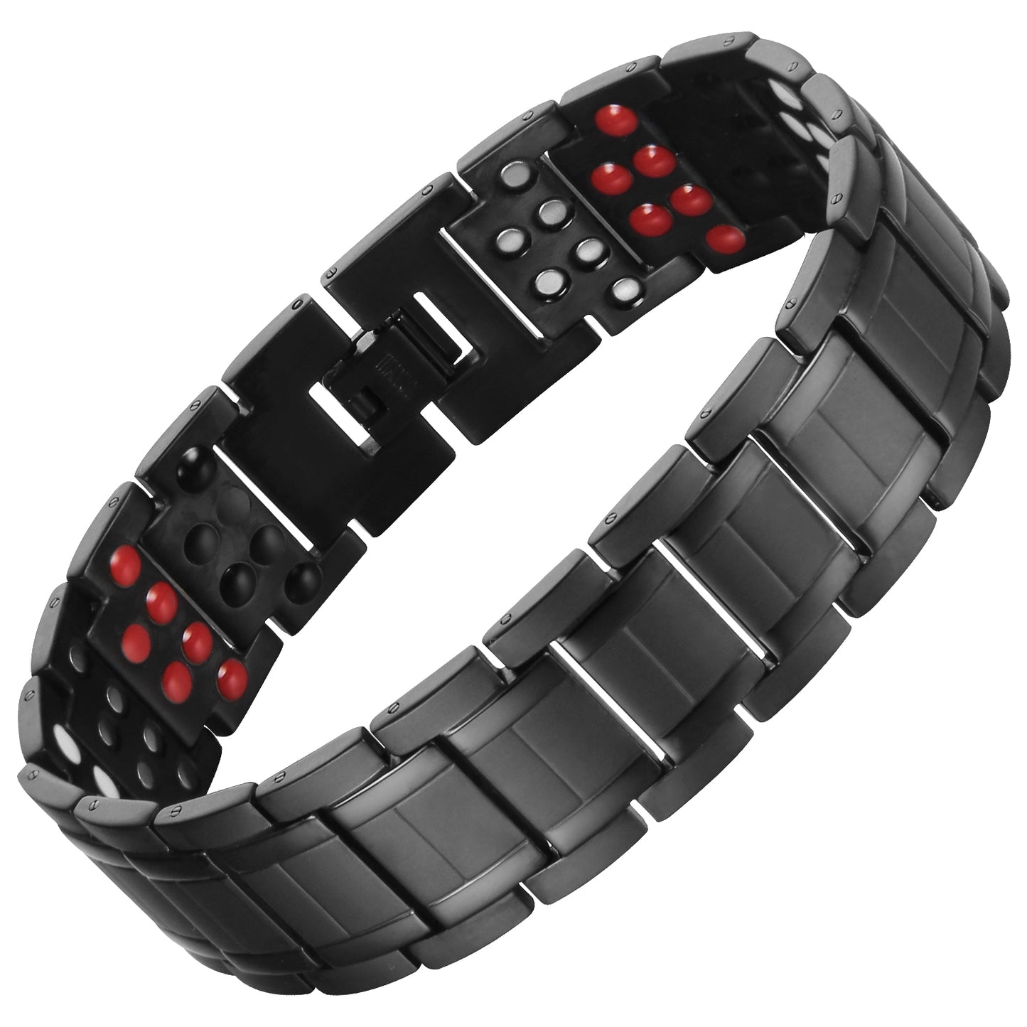 Miomi Herren Titan Armband in Schwarz mit Magneten