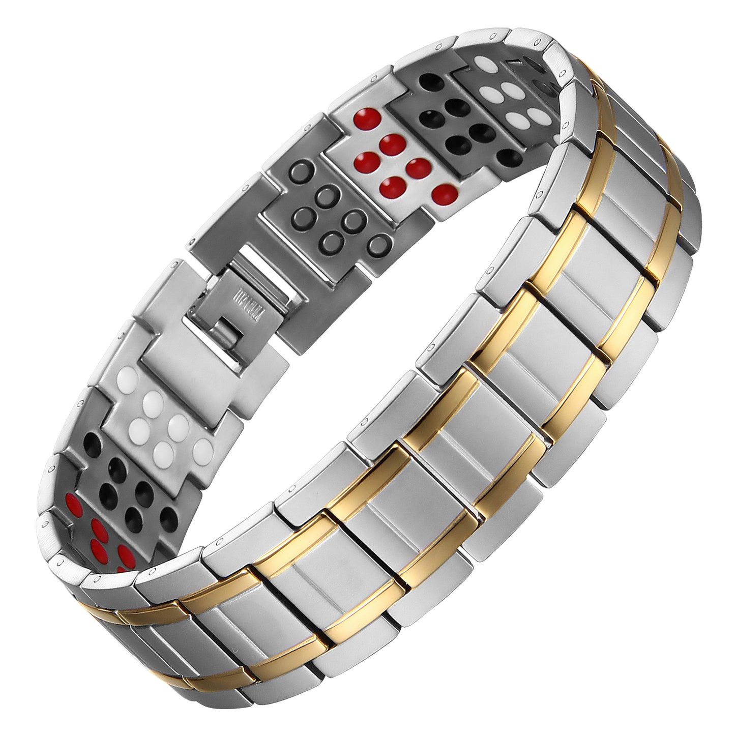Herren-Titanarmband mit Magneten – Klassisch in Silber und Gold