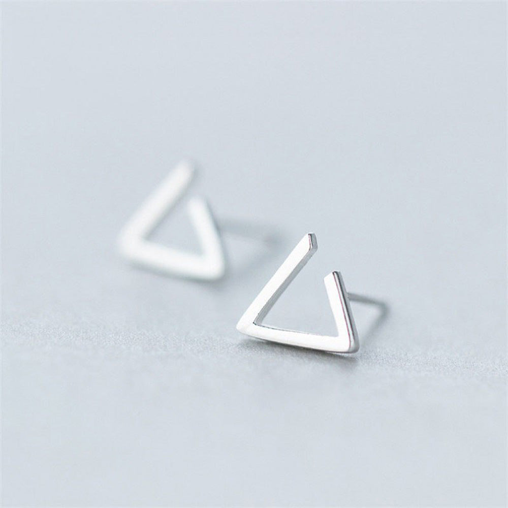 Open Triangle Ohrstecker aus 925 Sterling Silber