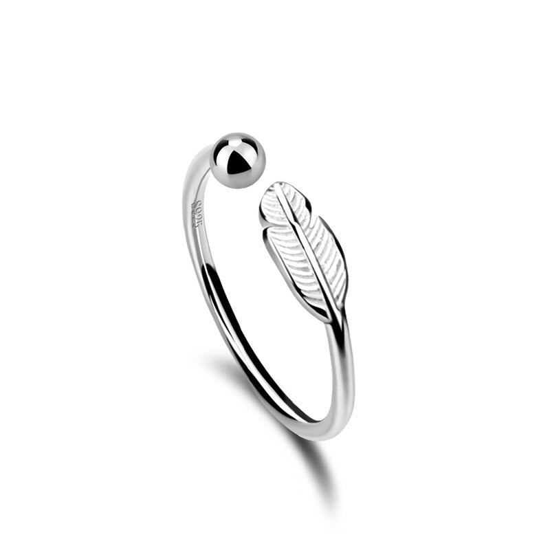 Leaf Ring aus 925 Sterling Silber