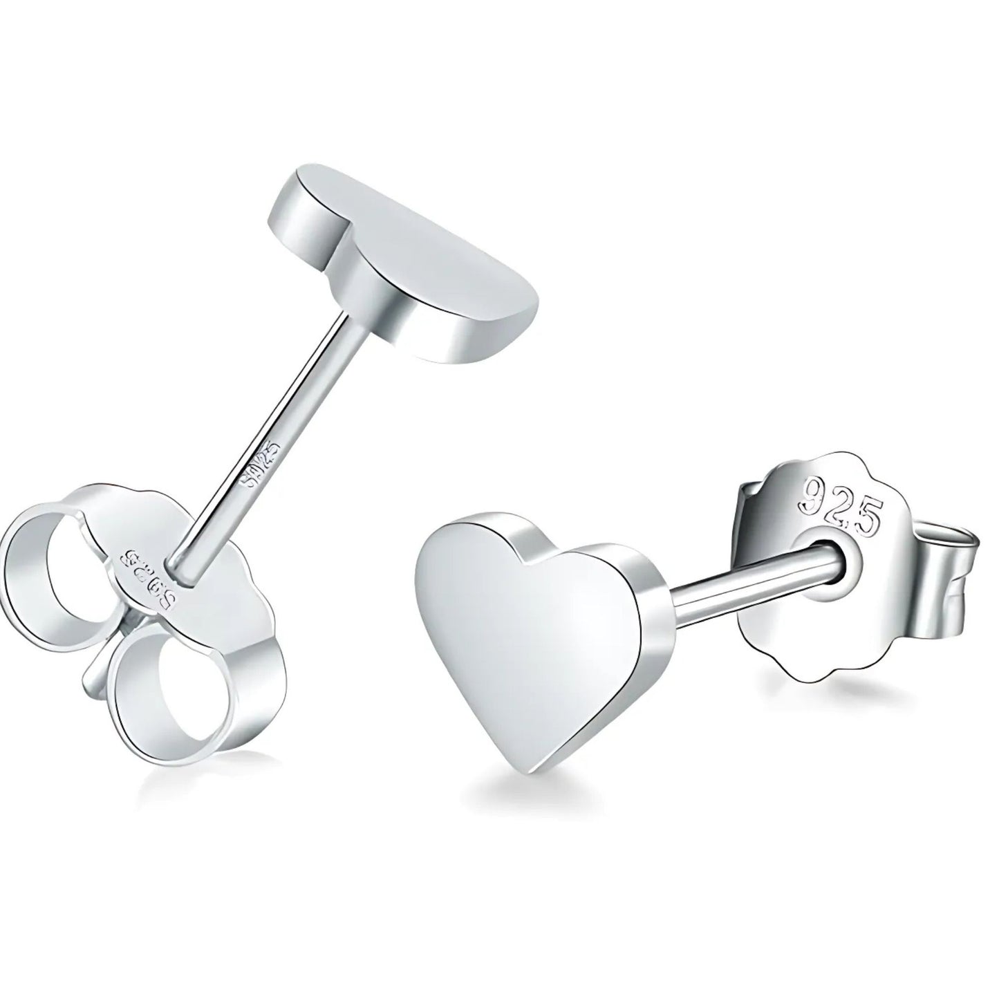 Heart Ohrstecker Sterling Silber